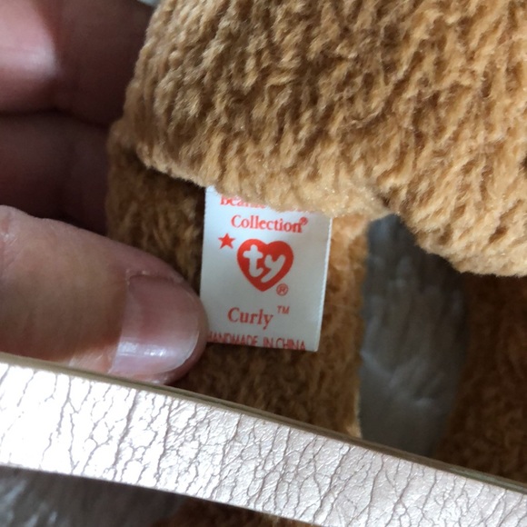 Two TY Beanie Babies, Curly 1993 and Fuzz 1999, - Picture 8 of 9